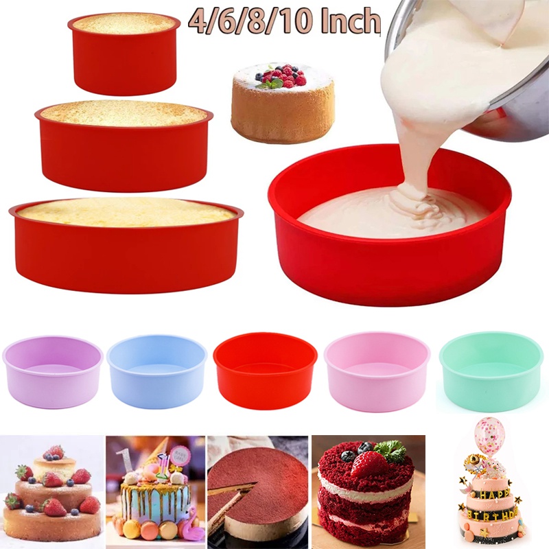 Tray Mold Rectangle - 4/6/8/10 Inch Round Rectangle Silicone Mould