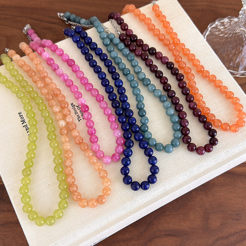 Trendy Simple Colorful Natural - Resin Art Necklace review and price