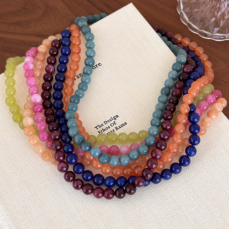 Trendy Simple Colorful Natural - Resin Art Necklace review and price