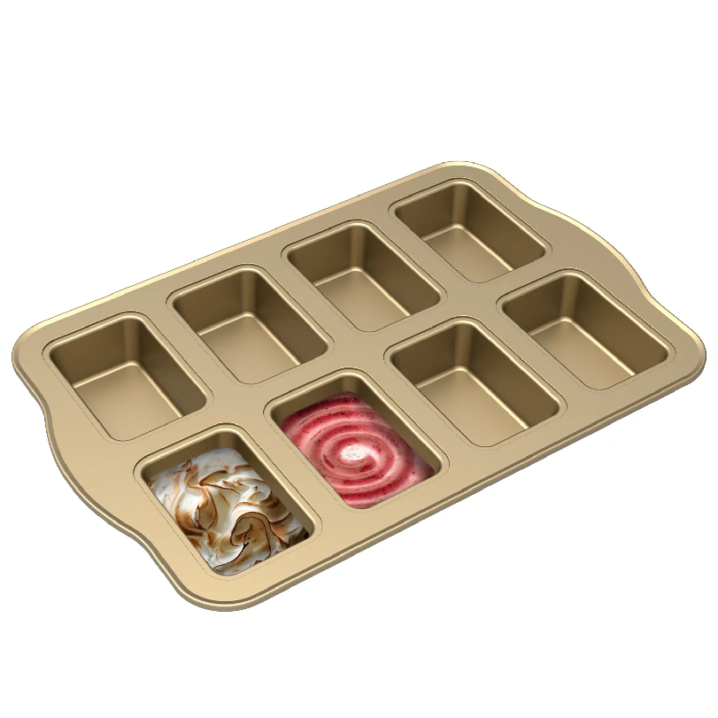 Non Stick Cupcake Cake Pans 8  - Tray Mold Rectangle review and price