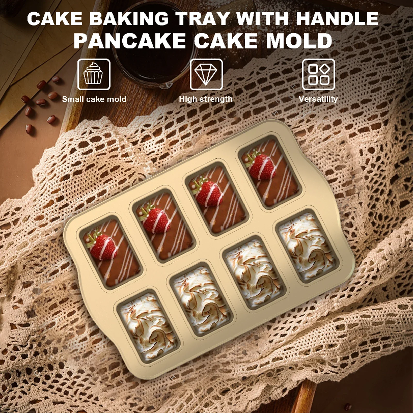 Non Stick Cupcake Cake Pans 8  - Tray Mold Rectangle review and price