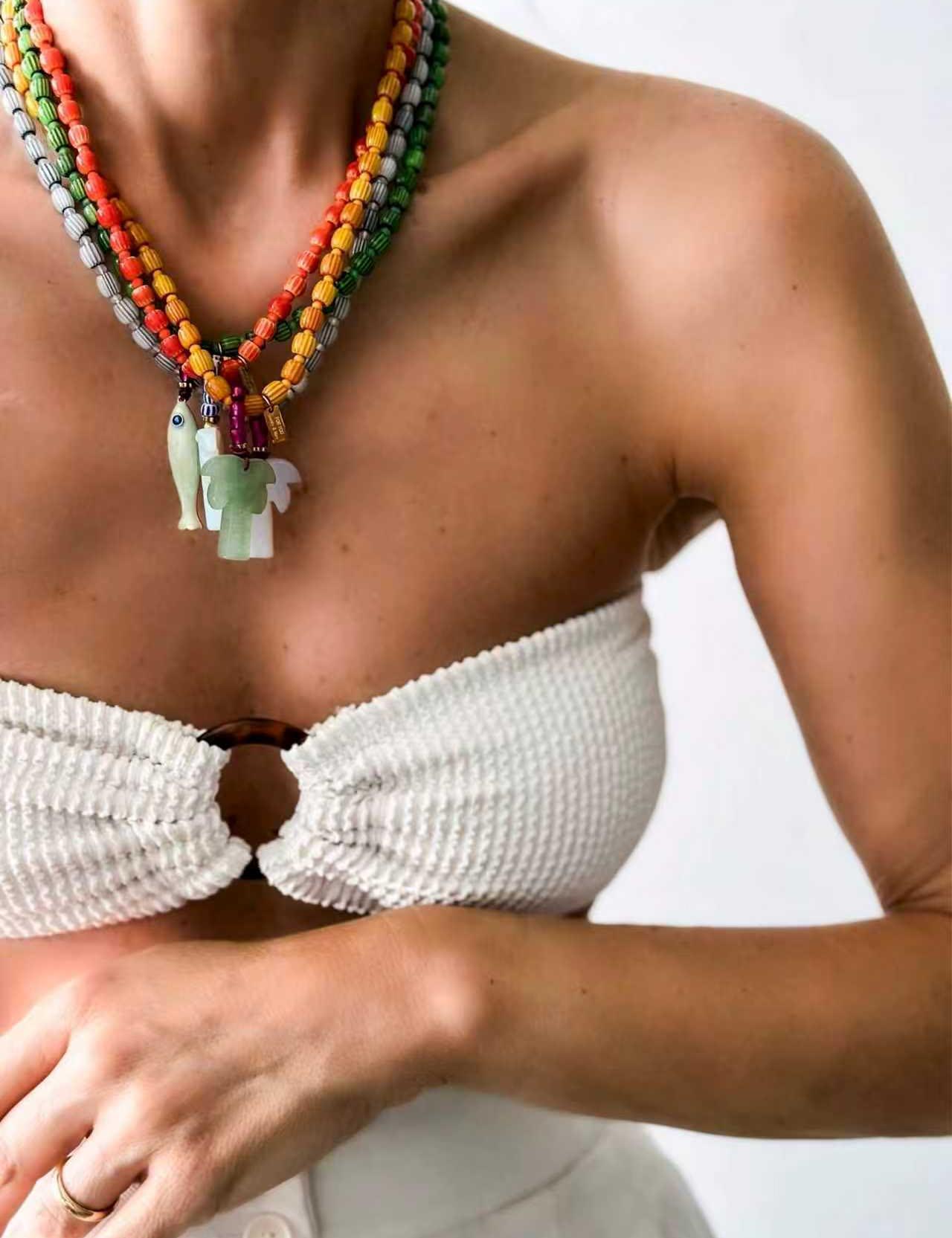 Fashion Exquisite Summer Trend - Resin Art Necklace review and price