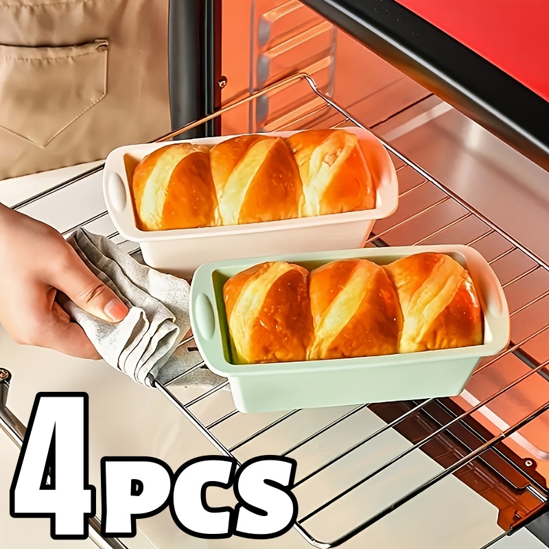 1/4pcs Non-Stick Loaf Pans Fle - Tray Mold Rectangle review and price