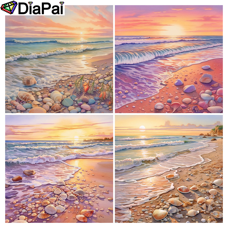 DIAPAI Diy 5d Diamond Painting - Resin Art Beach review and price