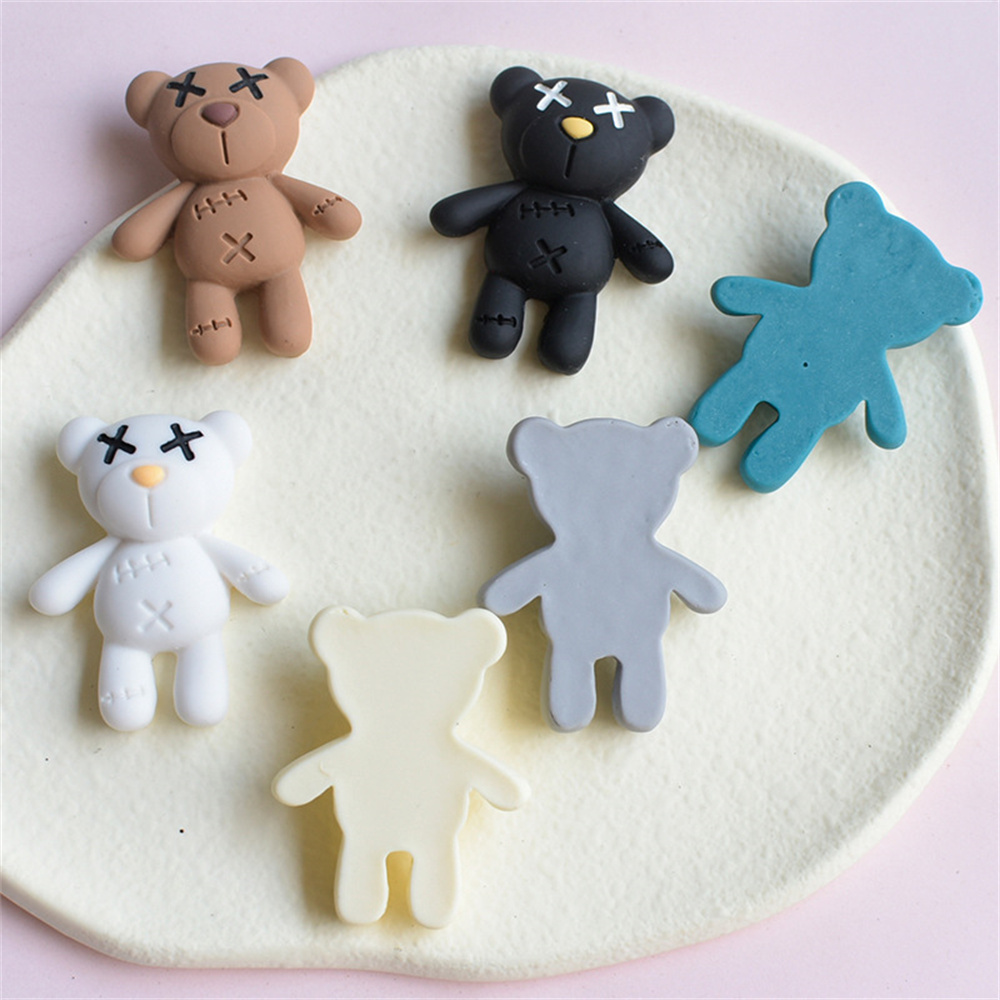 10Pcs Cute Cartoon Bear Flatba - Resin Art Phone Case review and price