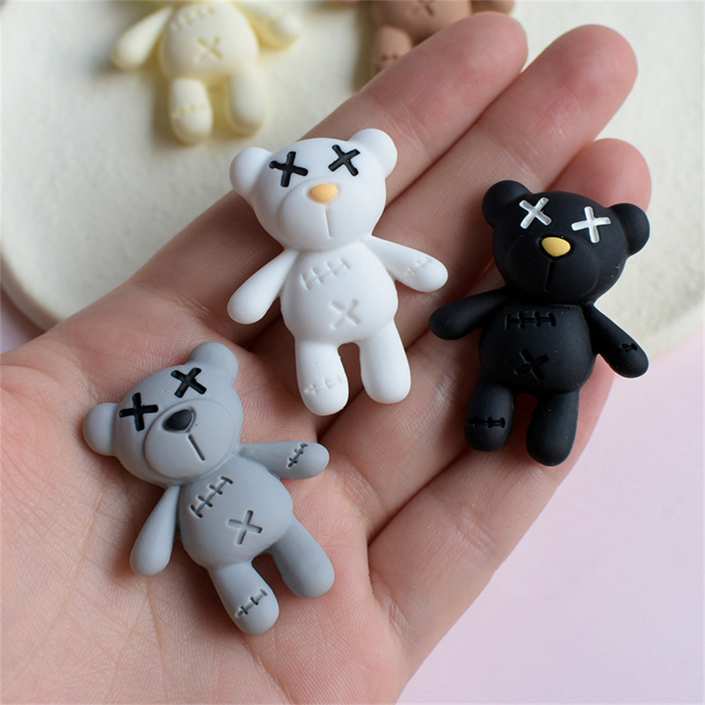 10Pcs Cute Cartoon Bear Flatba - Resin Art Phone Case review and price