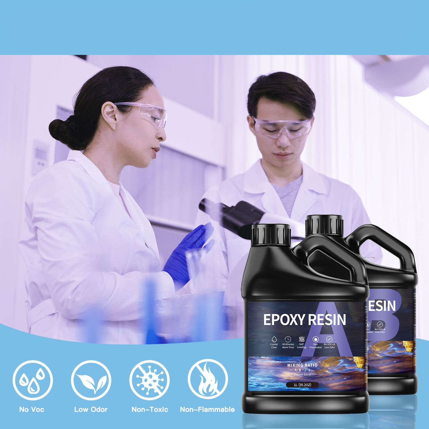 500g/1000g  AB Epoxy Resin Glu - Resin Art Pro review and price