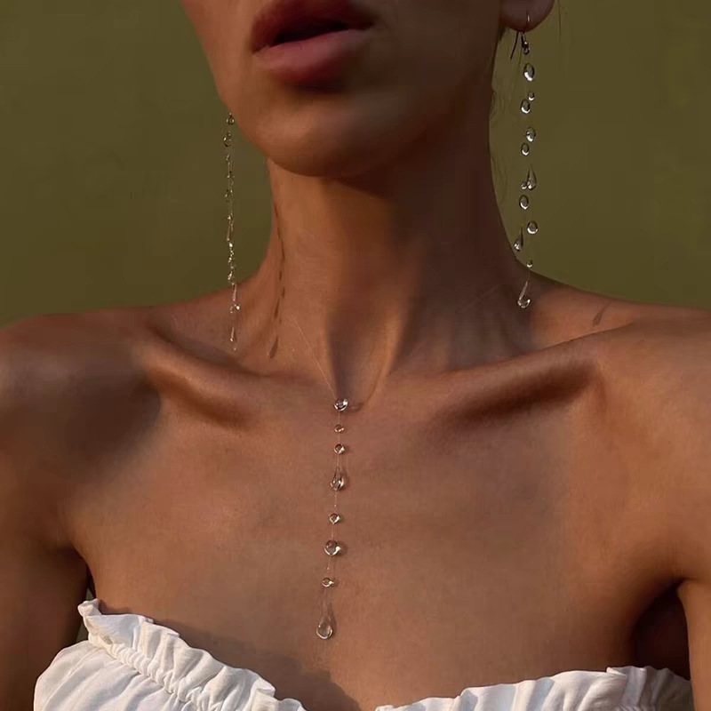 Fashion Handmade Water Drop Ne - Resin Art Necklace review and price