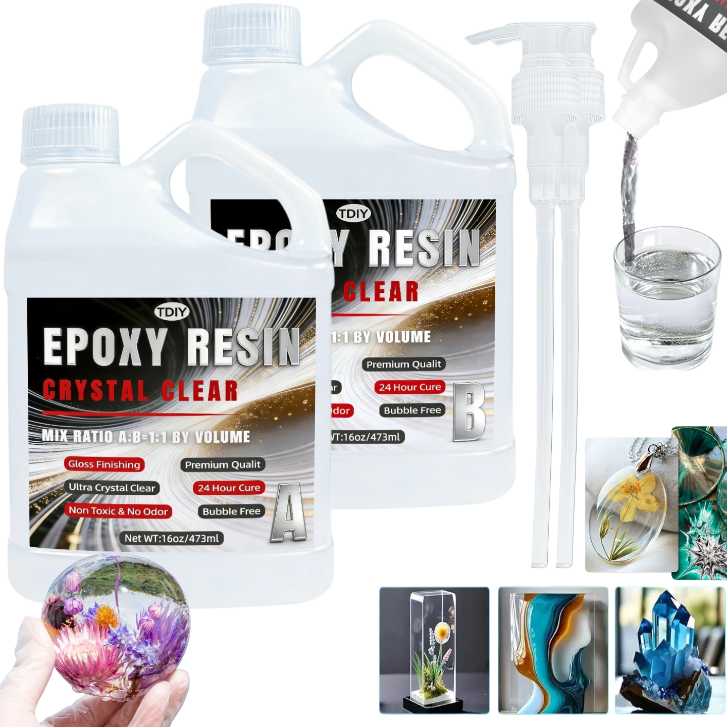 1:1 Crystal Clear Epoxy Resin  - Resin Art Pro review and price