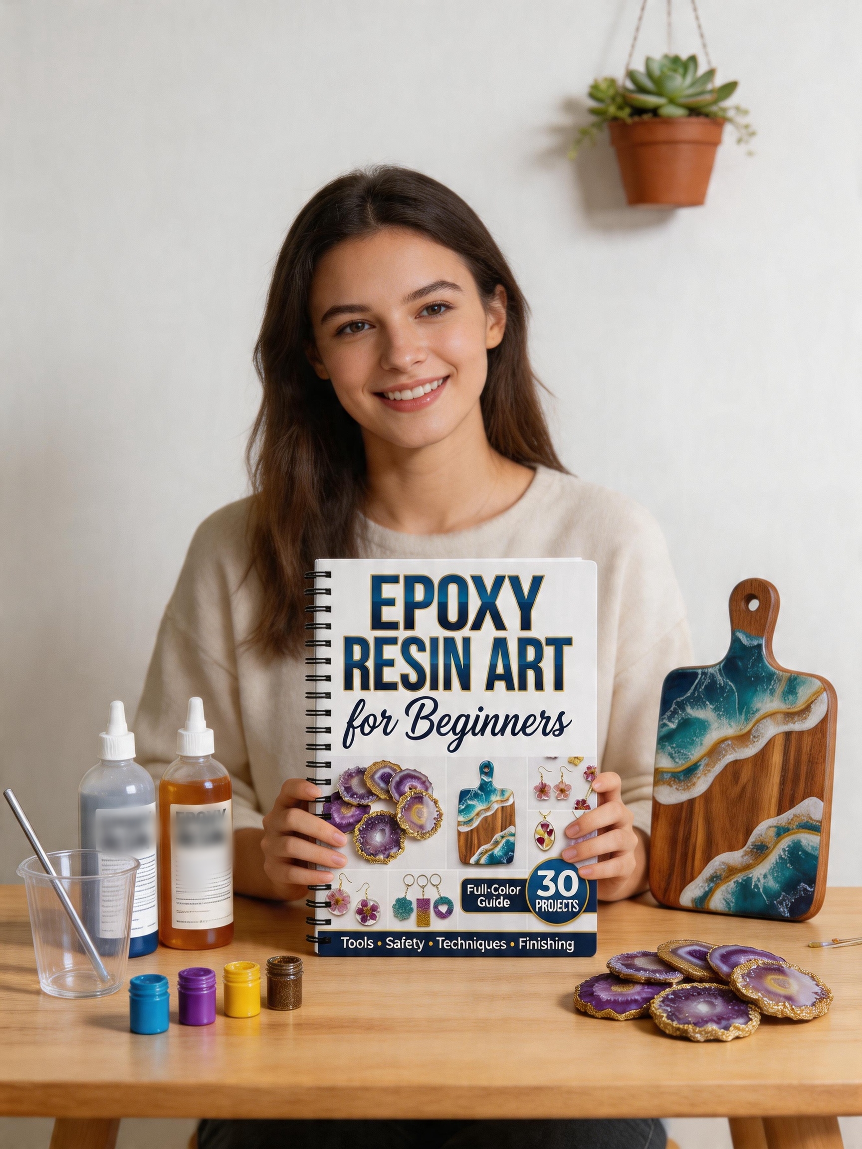 1Pcs Epoxy Resin Art for Begin - Resin Art Guide Free review and price