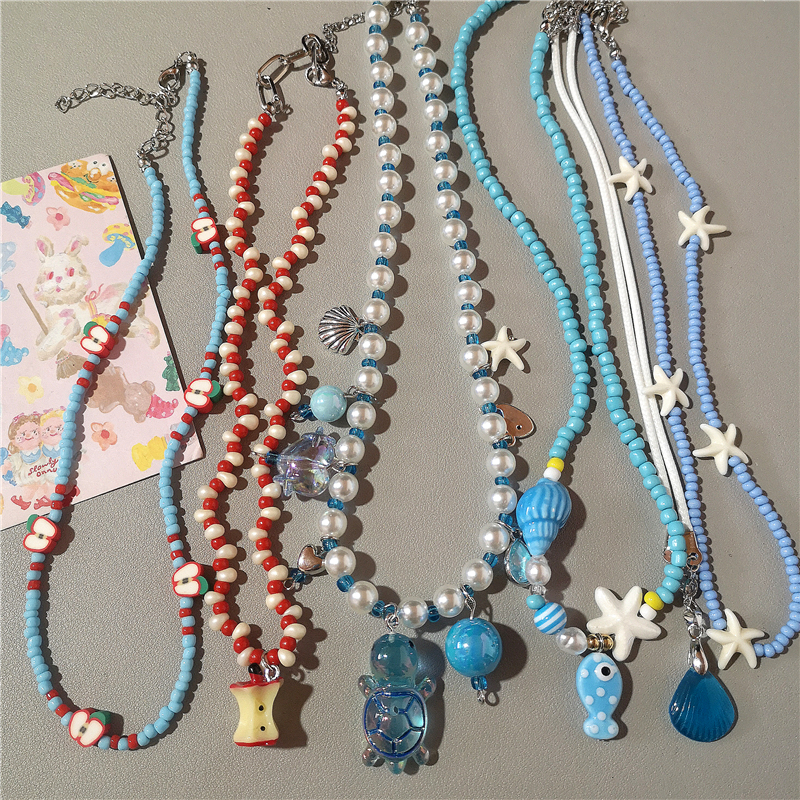 Y2K Charm Ceramic Cartoon Fish - Resin Art Necklace review and price