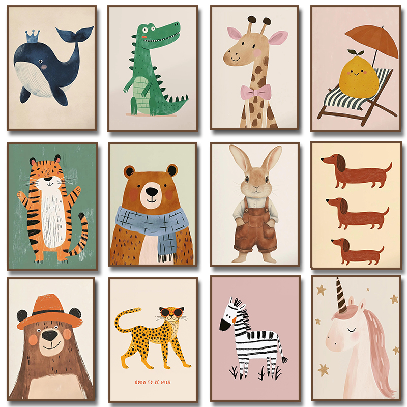 Cute Animal Illustration Poste - Resin Art For Kids review and price