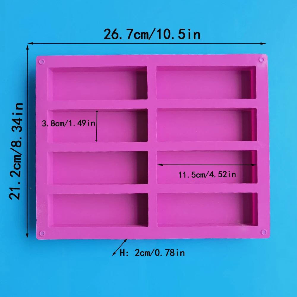 8 Cavity Rectangle Silicone ca - Tray Mold Rectangle review and price