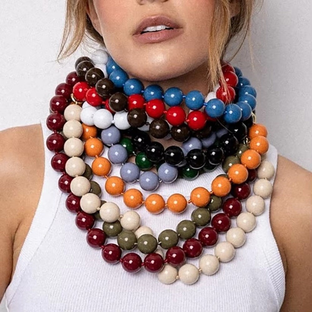 High Quality Fashion Colorful  - Resin Art Necklace review and price