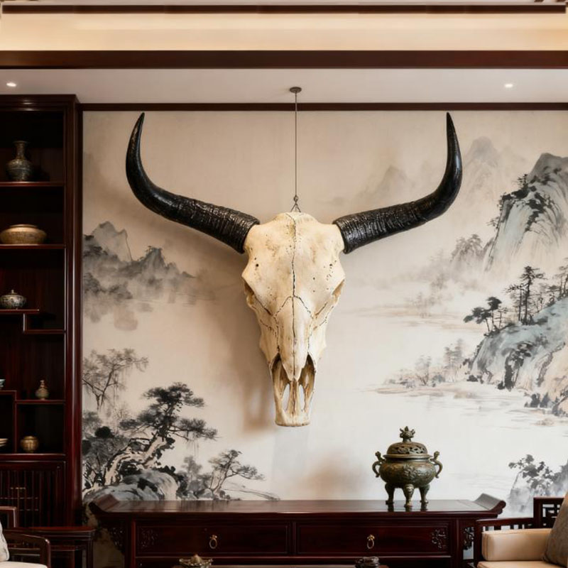 Long Horn Bull Skull Decor wit - Resin Art And Design review and price