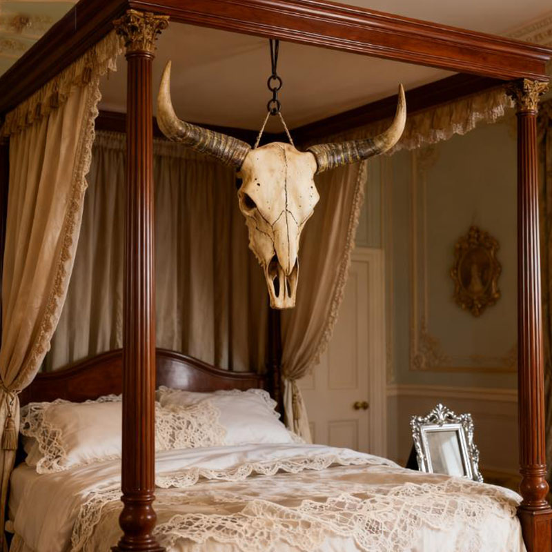 Long Horn Bull Skull Decor wit - Resin Art And Design review and price