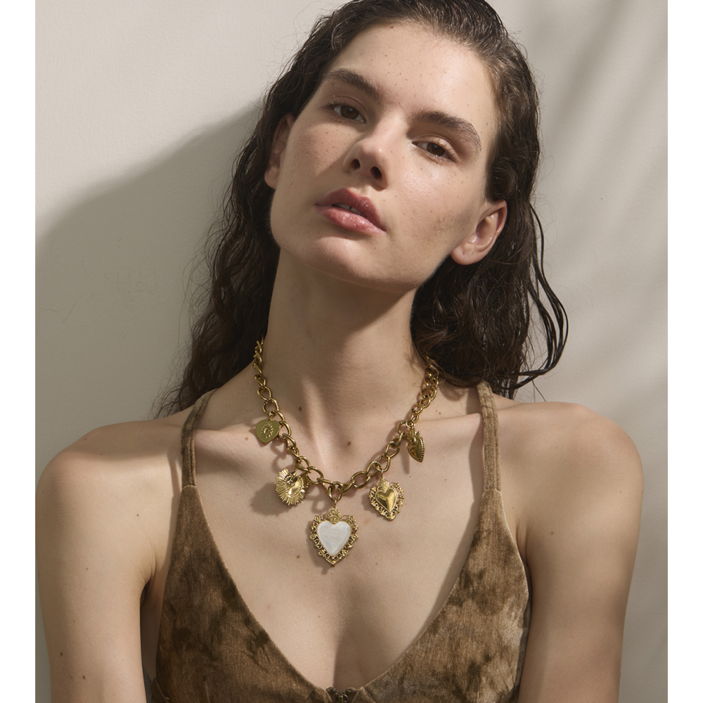 Yhpup 18K Golden Plated Stainl - Resin Art Necklace review and price