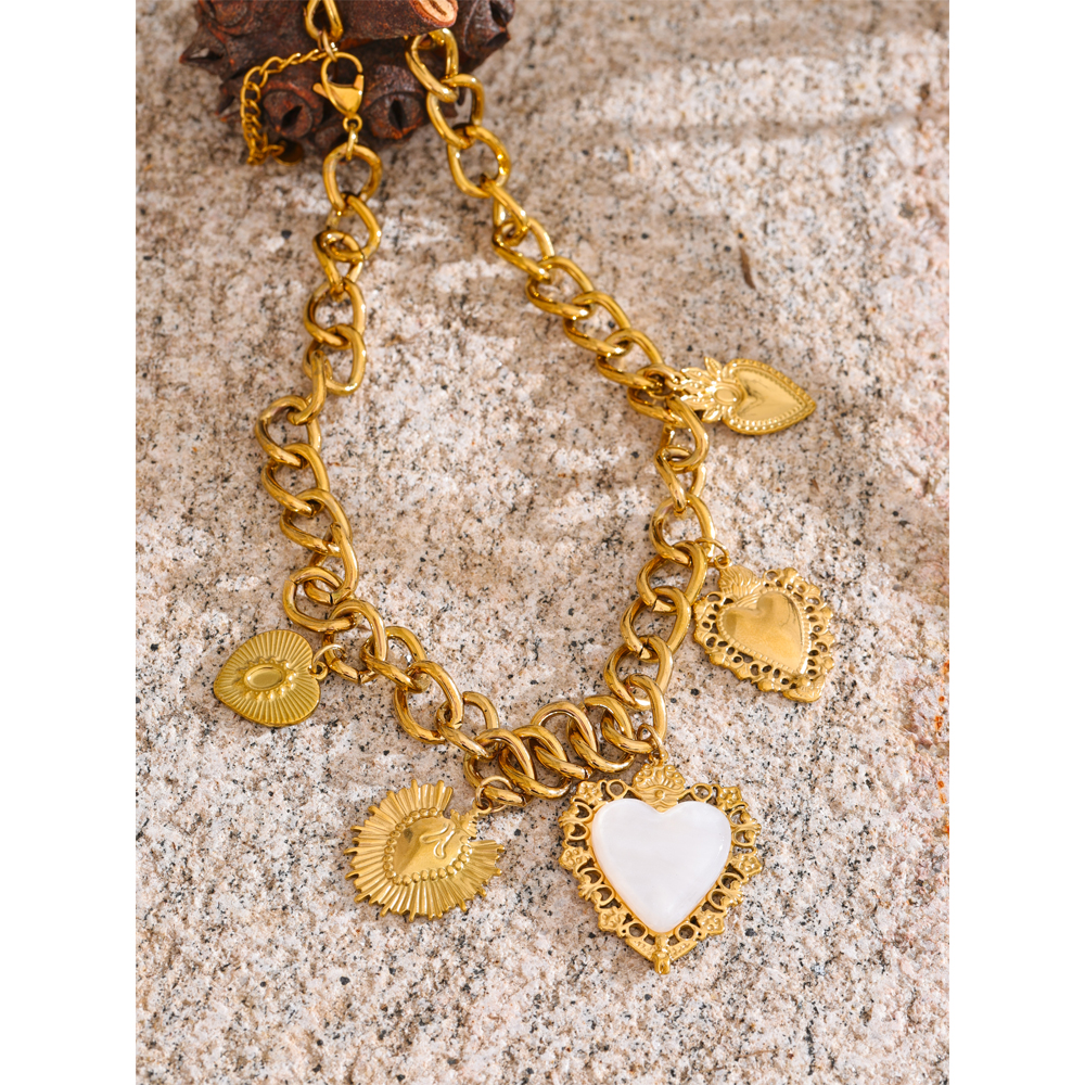 Yhpup 18K Golden Plated Stainl - Resin Art Necklace review and price