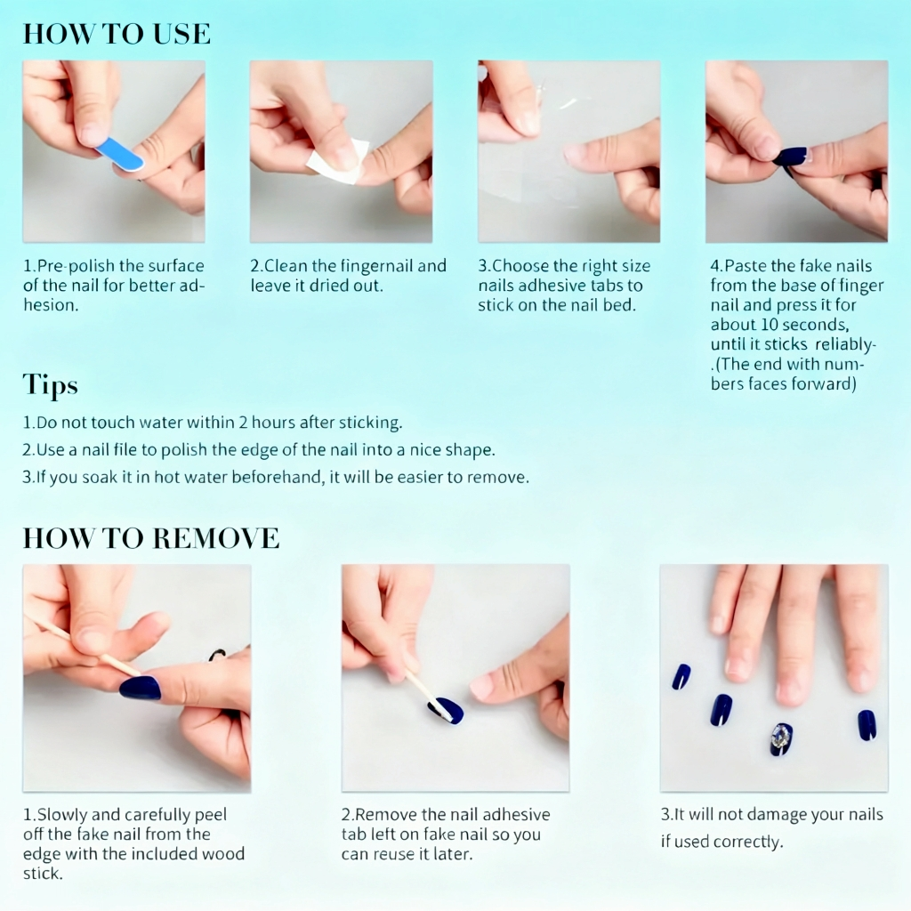 10Pcs Handmade Press On Nails  - Resin Art And Design review and price