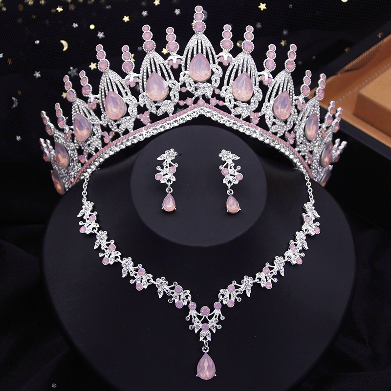 Blue Crown Bridal Jewelry Sets - Resin Art Necklace review and price
